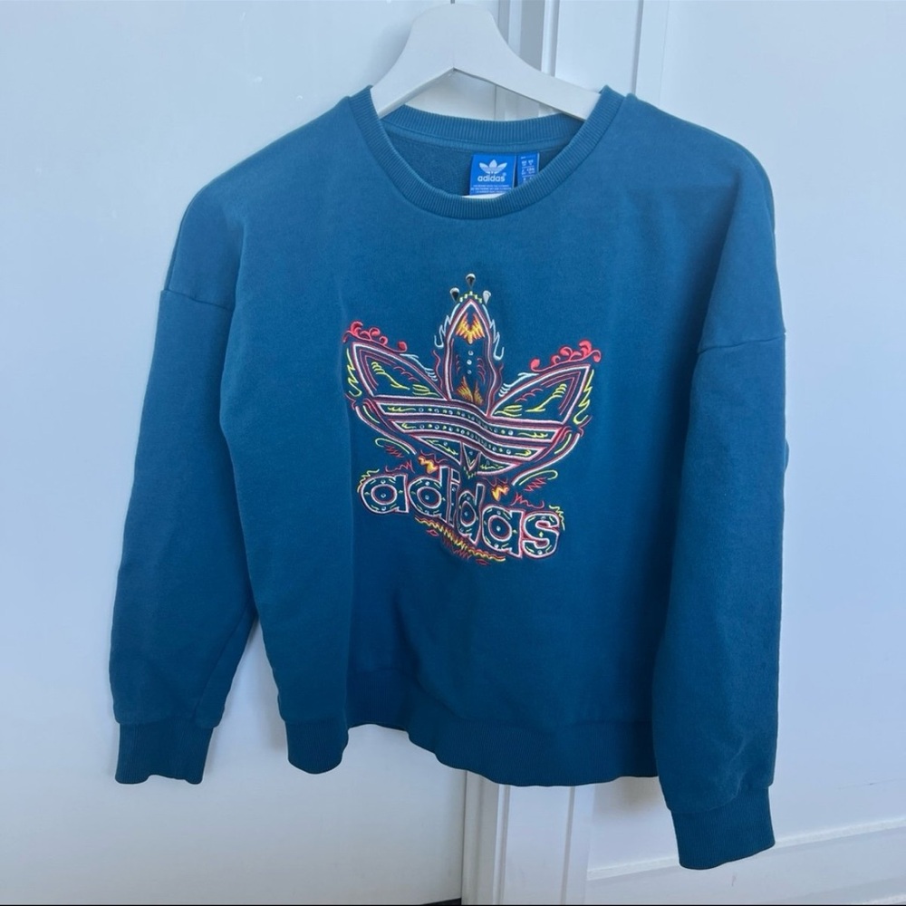 Adidas originals Teal Sweatshirt with Iconic Logo